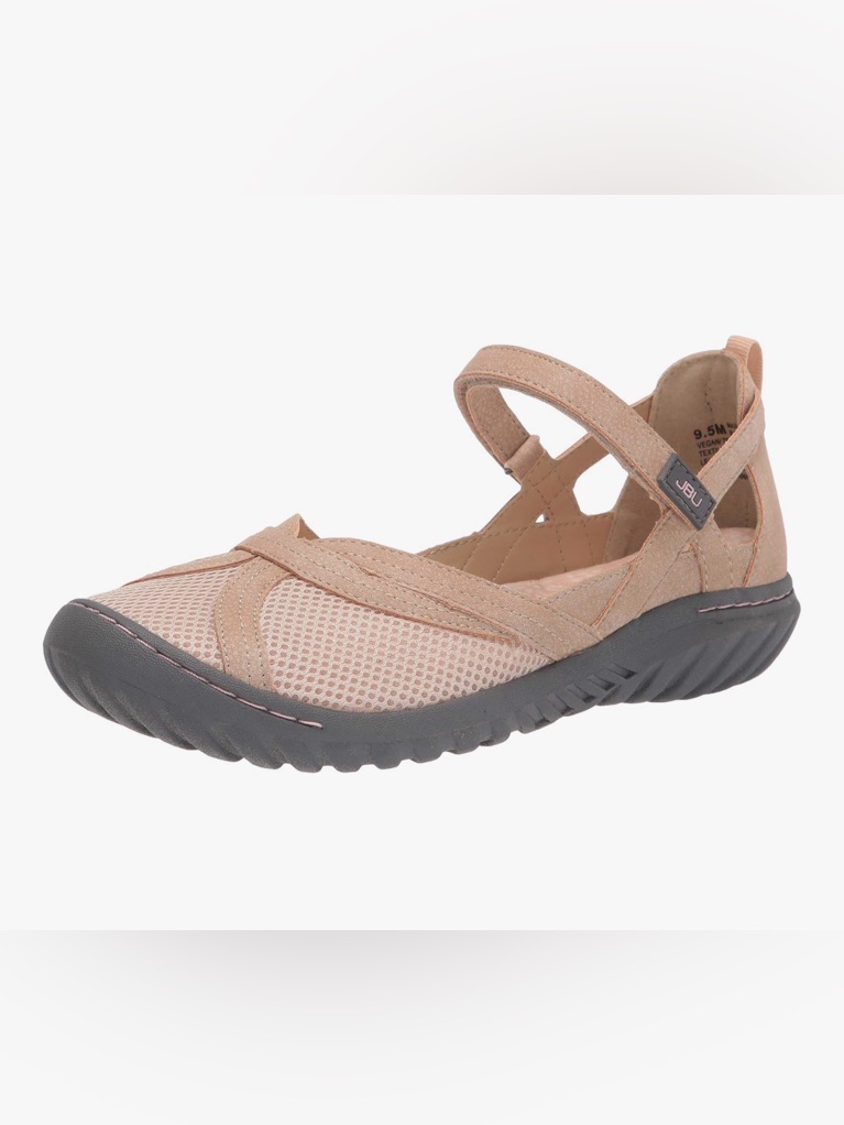 Jbu Women's Dusty Pink Mary Jane Slip-On Clog
